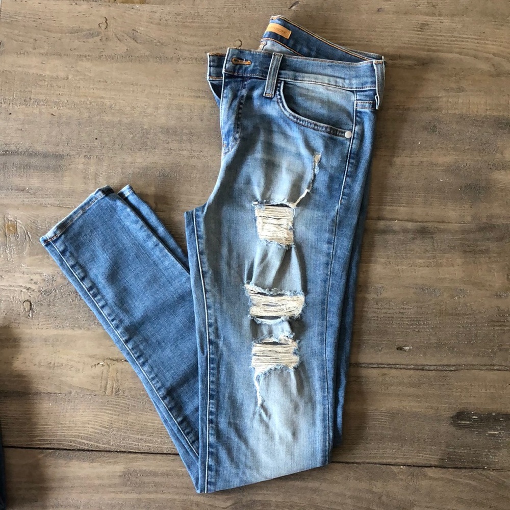 Rebecca Minkoff Light Wash Distressed Skinny Jeans